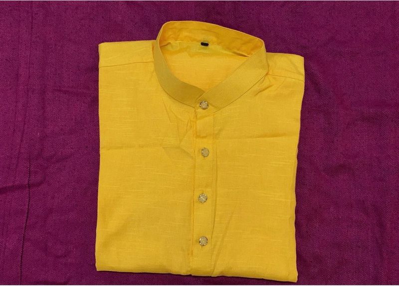 Men Yellow Kurta