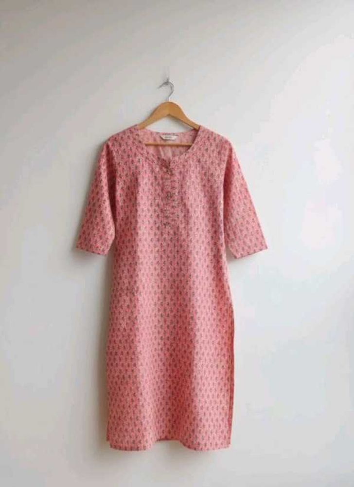 Elegant Pink Printed Kurta