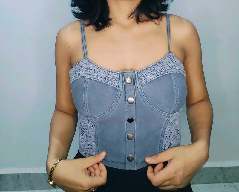 Denim Sexy Crop Top
