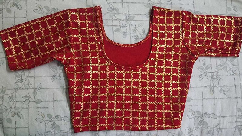Red &amp; Gold Blouse