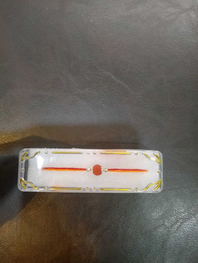 Rudraksh Rakhi Pure Silver