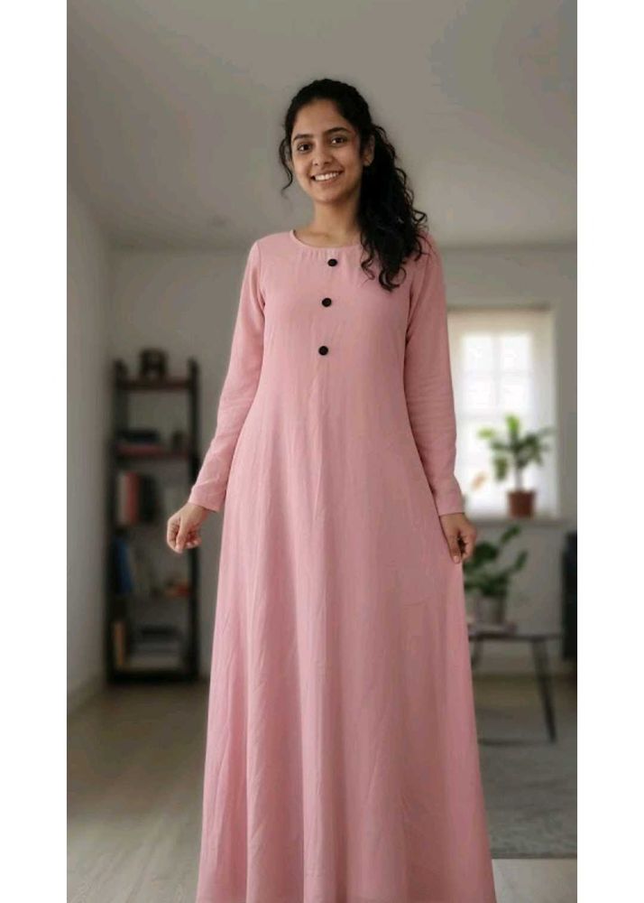 Elegant Pink Maxi Dress