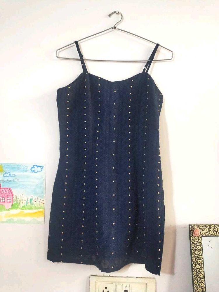Embroidered Blue Kurti