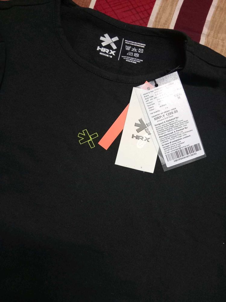HRX Black T-Shirt For womens- New with Tags
