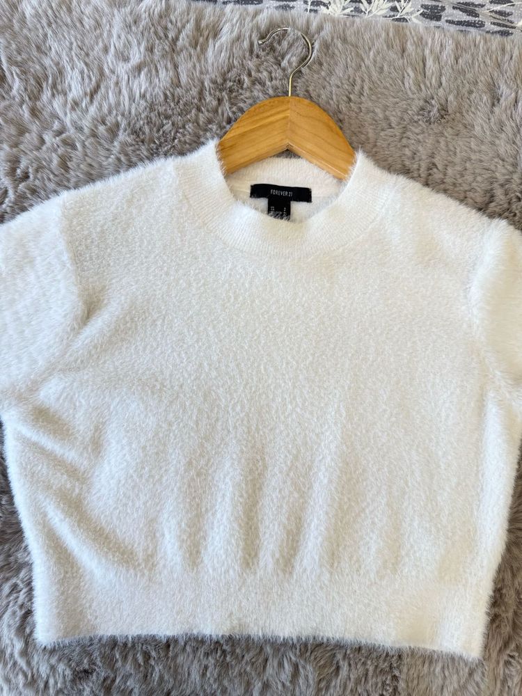 Forever 21 Cute Furry Crop Top
