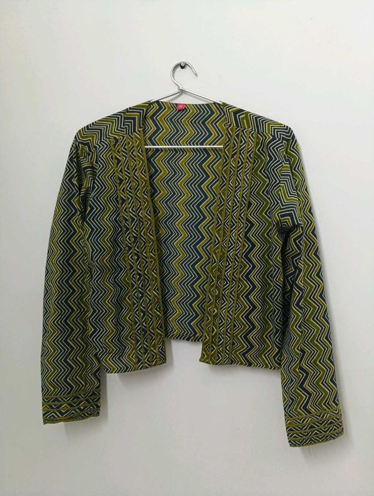 Jaipuri Printed Open Front Jacket