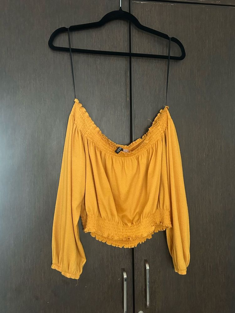 Yellow Off-Shoulder Top