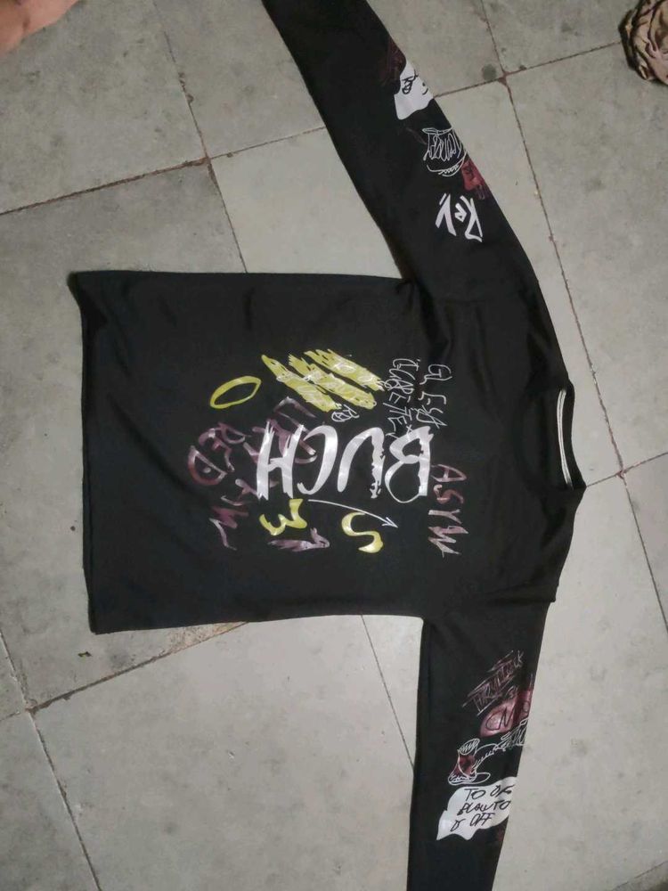 Graphic Print Long Sleeve Tee