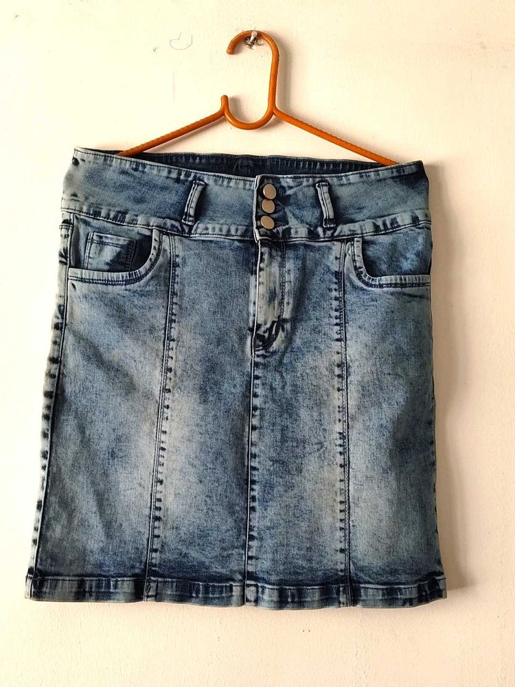 Denim Mini Skirt