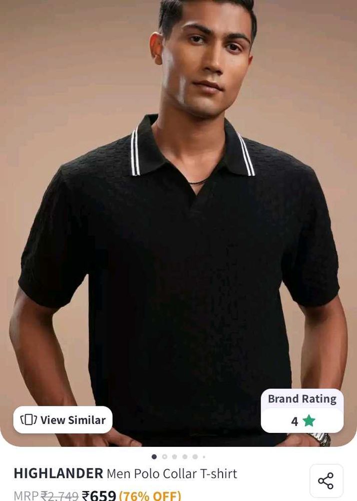 Highlander Black Polo T-Shirt