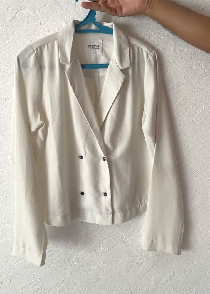 White Blazer Top