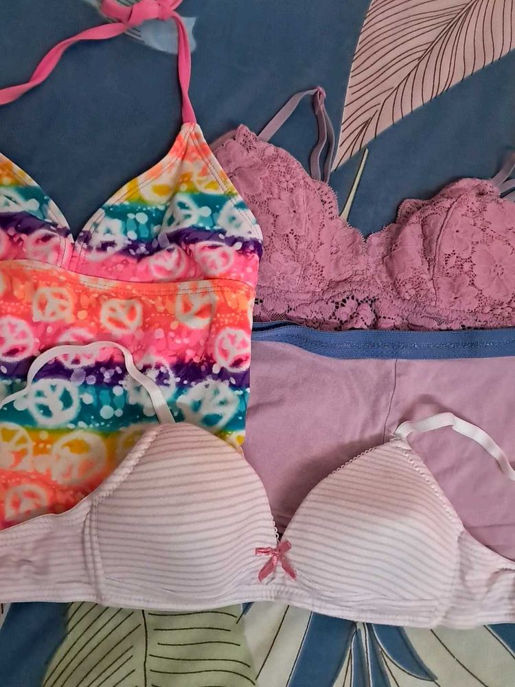 Combo Of Four Imported  Hnm Bra Top
