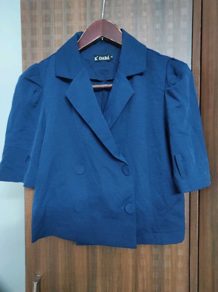 SALE 🛍️ Blue Wrap Top Cum Blazer