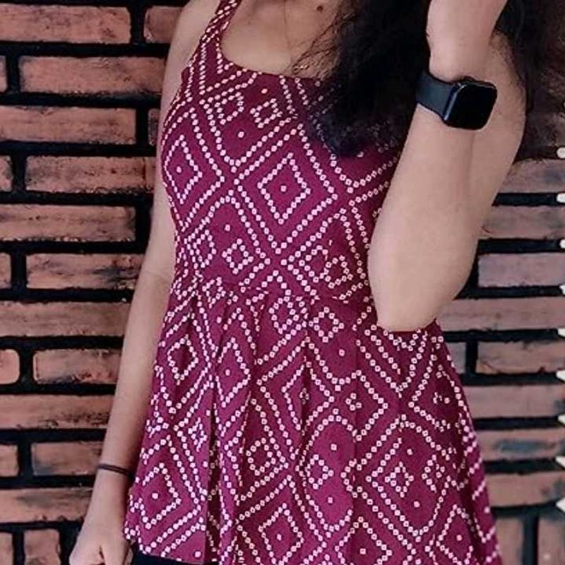 Maroon Printed Top