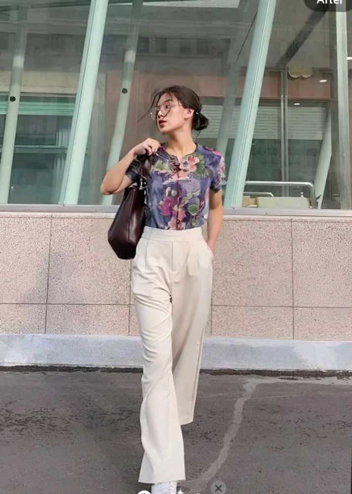 New With Tag Premium Half Floral KOREAN Shirt