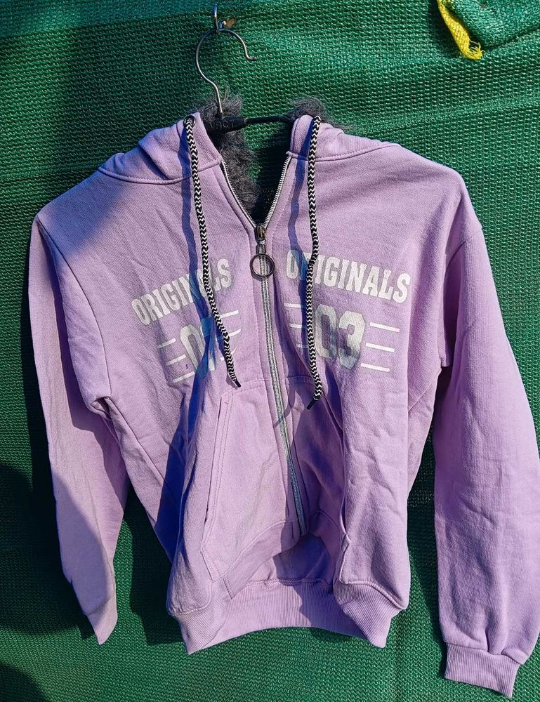 Lilac Zip-Up Hoodie