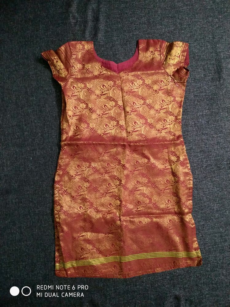 Zari Kurti Maroon