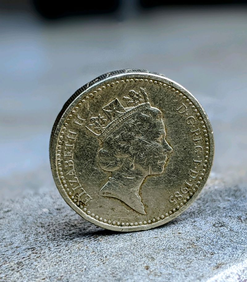 Old 1 Pound Coin, 1985