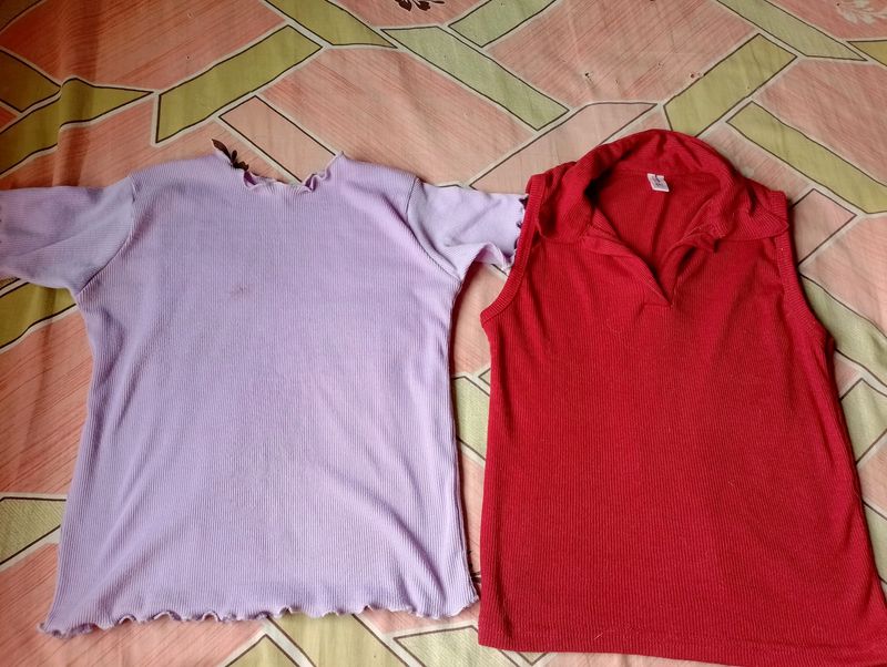 Pink and Red Top