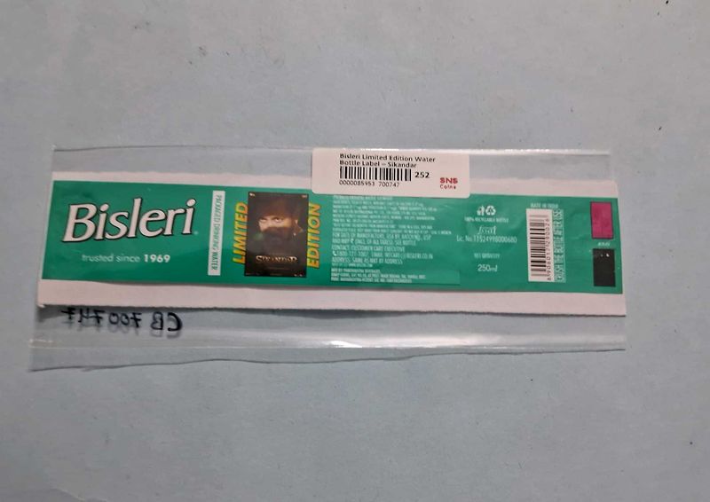 Bisleri Limited Edition Sikandar Label