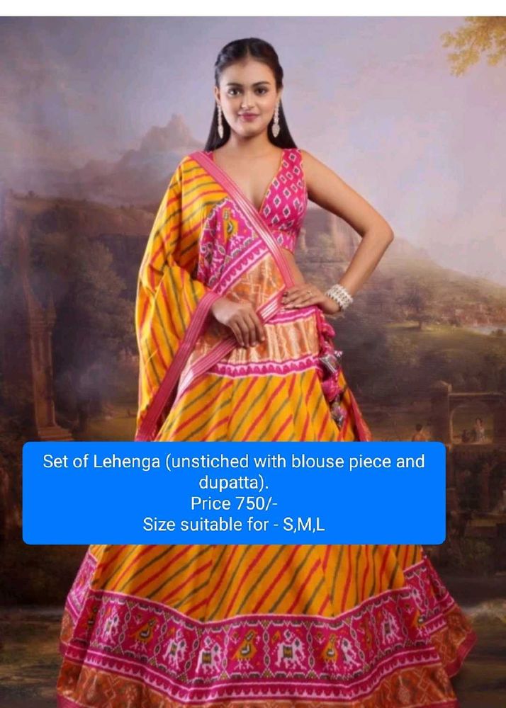 Digital Print Semi Stictched Lehenga Choli