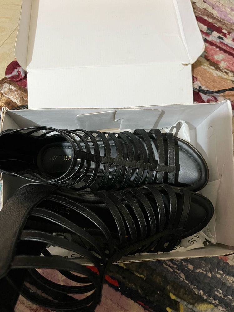 Black Gladiator Sandals