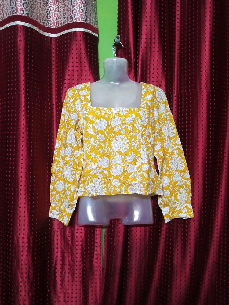 Printed Yellow Top
