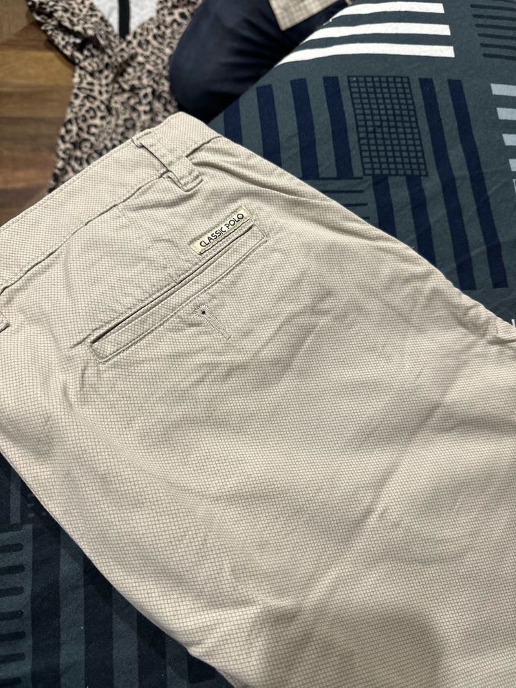 Classic Polo Khaki Casual Trousers