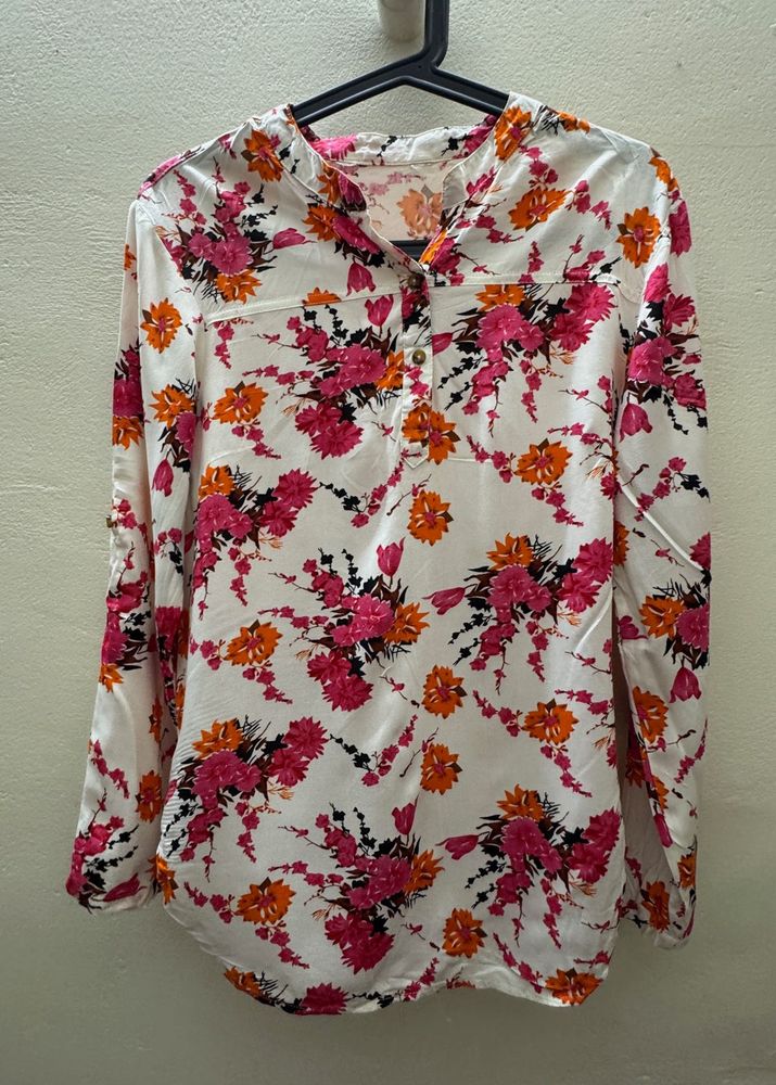 Floral Print Long Sleeve Blouse