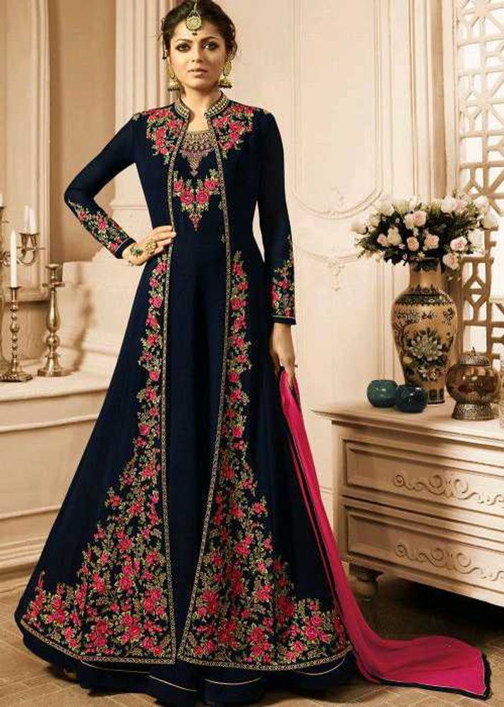 Elegant Embroidered Anarkali Suit