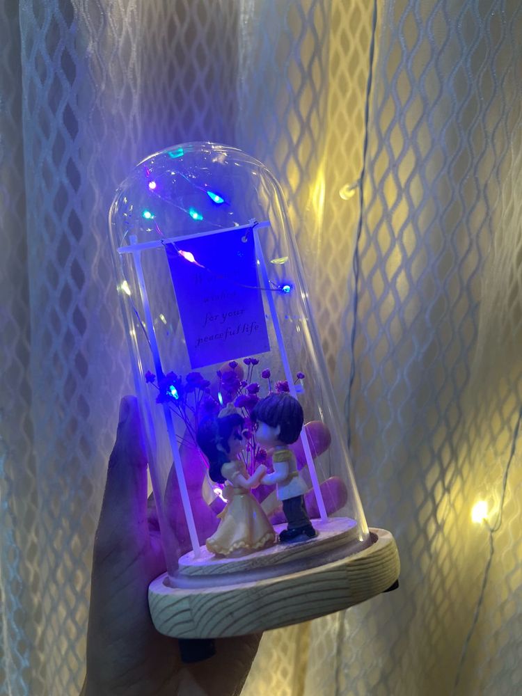 Couple Figurine in Glass Dome