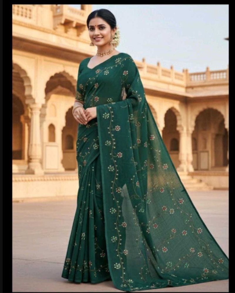 Elegant Green Saree