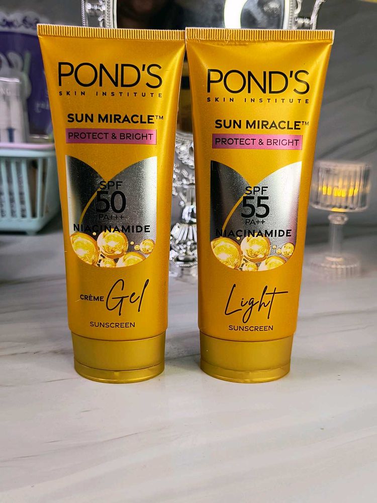 Ponds Light &amp; Creme Gel Sunscreen Combo