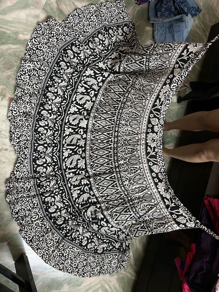 Printed Wrap Around Skirt