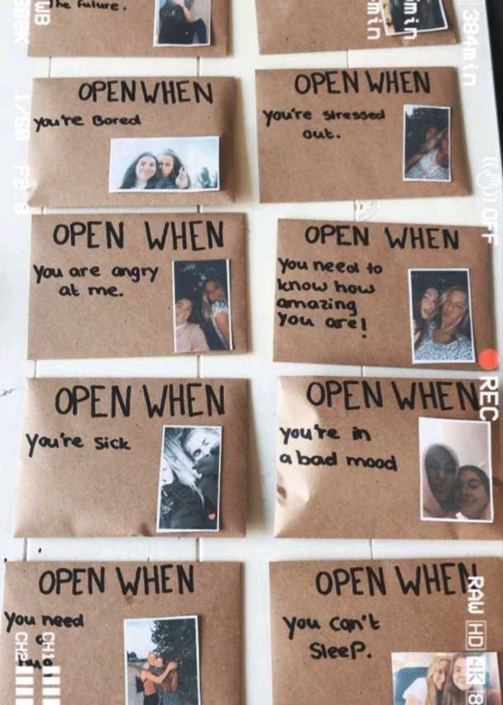 Handmade Open When Letter Envelopes - Set of 8