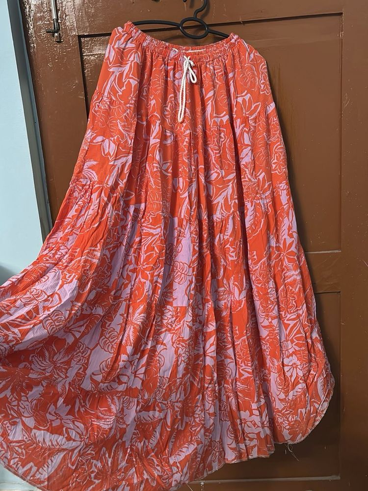 Floral Print Maxi Skirt