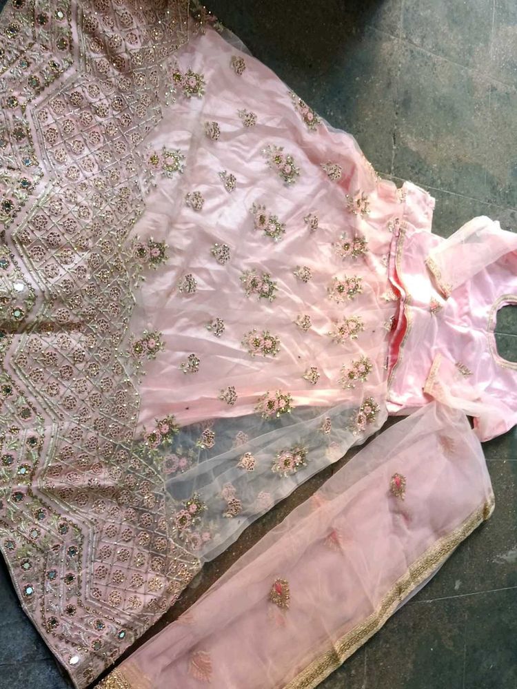 Elegant Pink Lehenga Choli Set