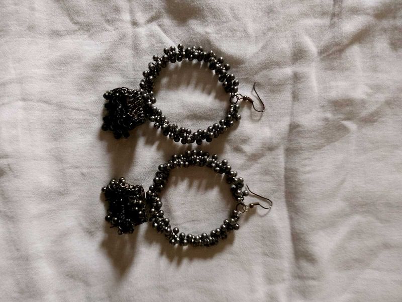 Beaded Hoop Earrings
