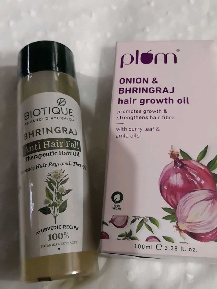 Plum And Biotique Hair Oil