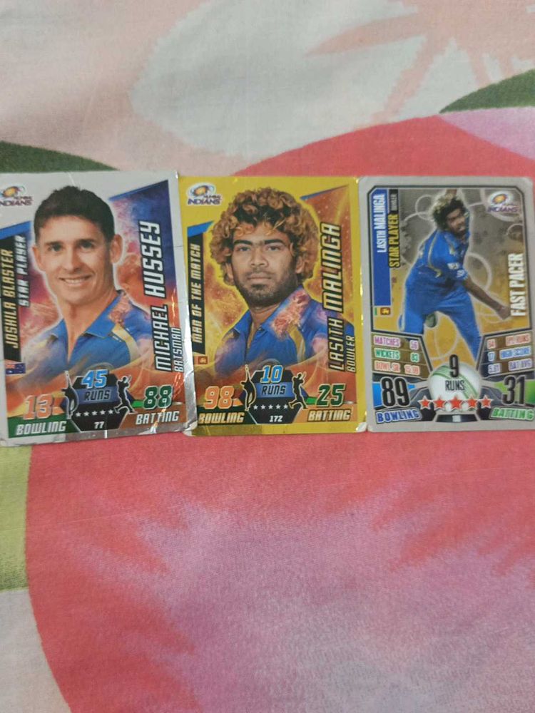 Malinga and Hussey Silver Foil Cards