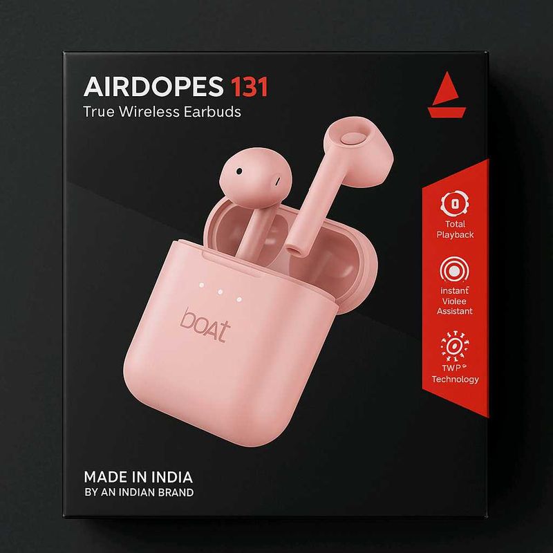 Pink boAt Airdopes 131 - Wireless Earbuds