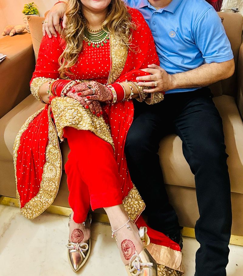 Red Embroidered Suit