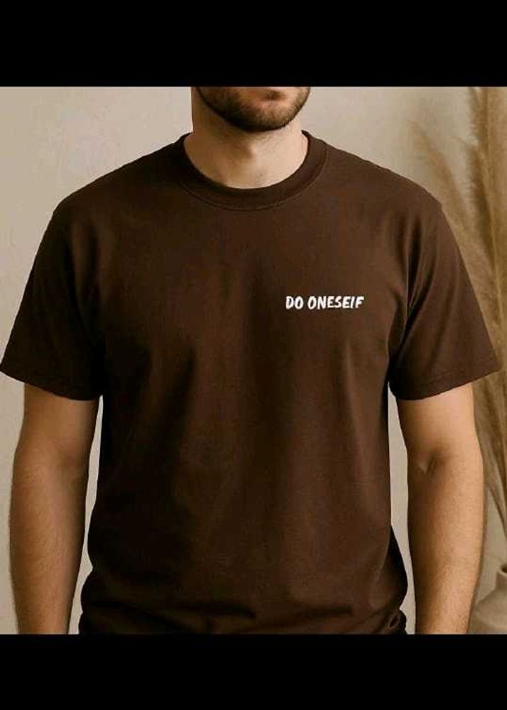 Brown &#39;DO ONESEIF&#39; Graphic Tee