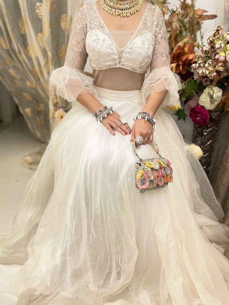 White Bridal Lehenga Choli