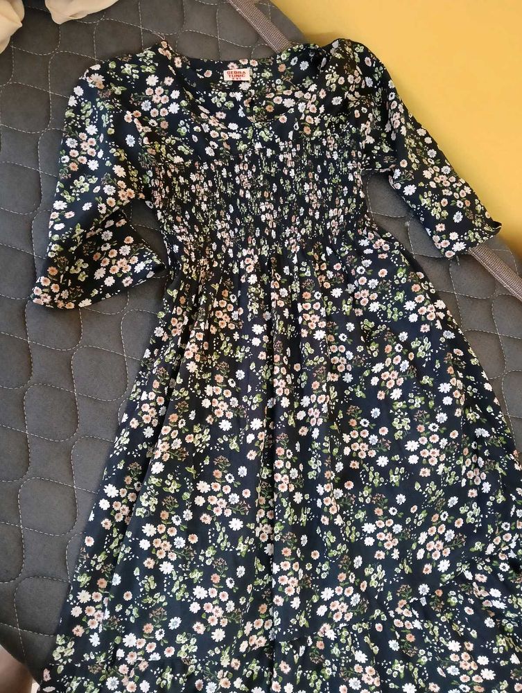 Floral Smocked Midi Dress