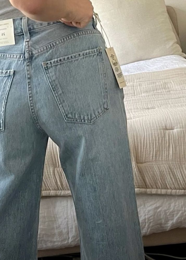 H&amp;M Straight Fit Y2K One Slit Cut Jeans