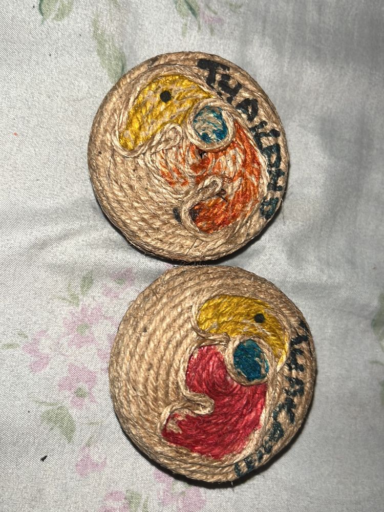 Small Cute Thailand Storage Boxes Made Of Jute Set Of 2