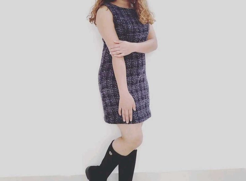 Korean checkered dress