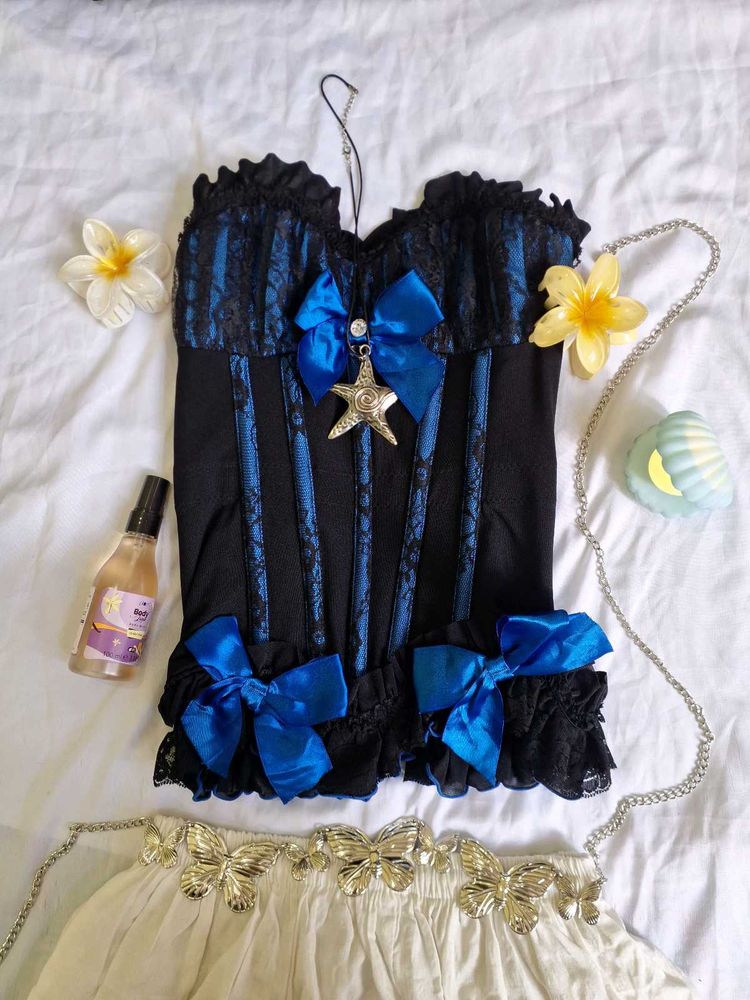 Blue Corset Top