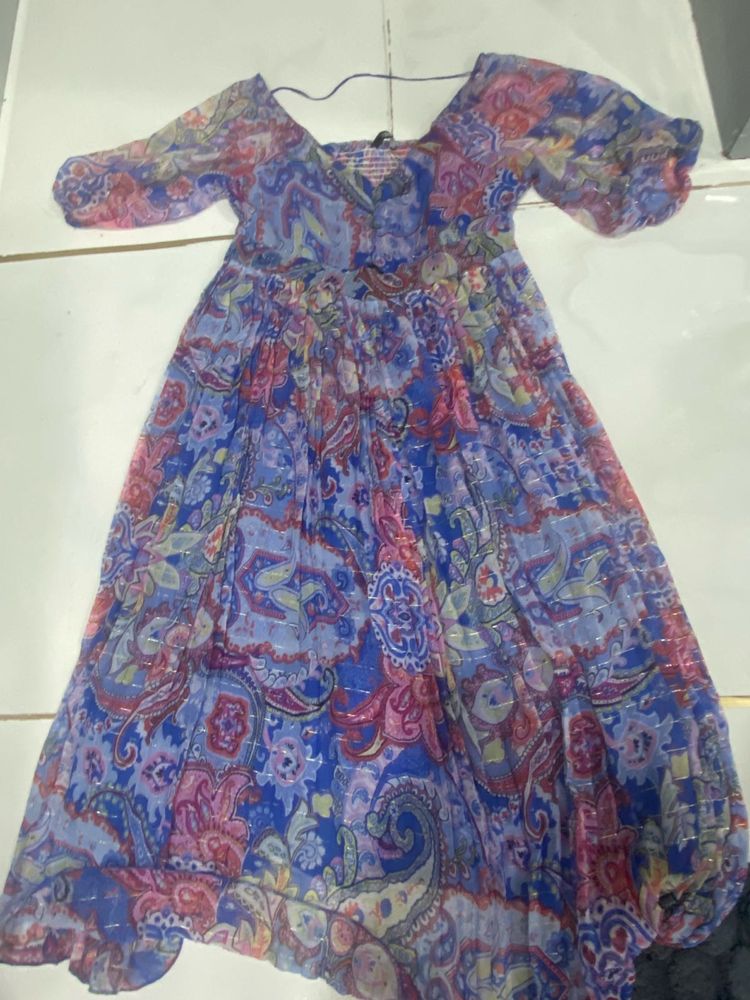 Paisley Print Maxi Dress